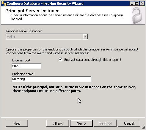 Plataforma de SQL en Espejo con testigo