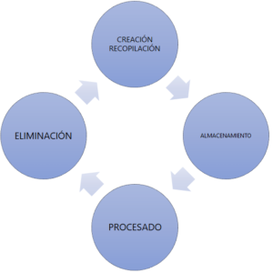 Ciclo de gestión del dato: Creación, Almacenamiento, procesado y eliminación